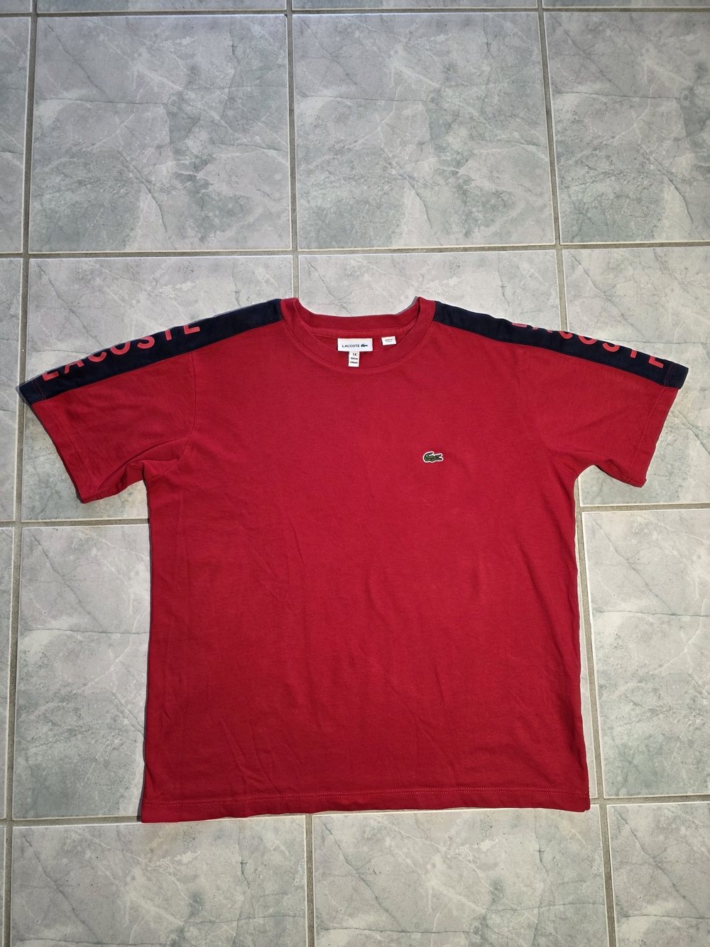 Lacoste Kids' Red Short-Sleeve Logo Tee